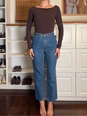 Classic High-Rise Straight Leg Jeans - Blue